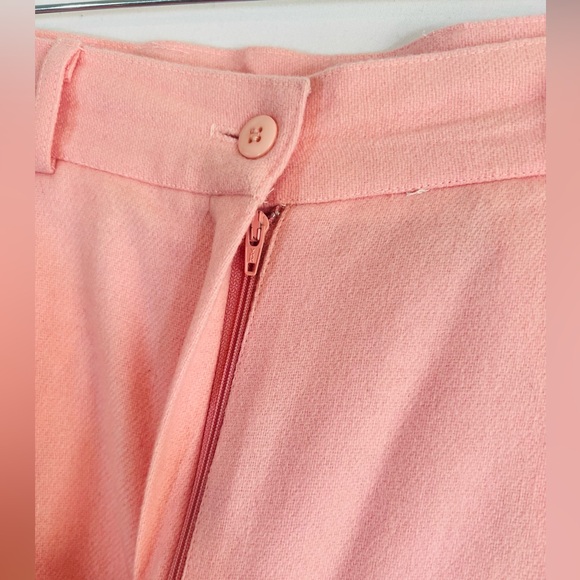 Vintage Pink Trousers Pants 100% Wool Grandmacore Coquette Girl Womens Size 8 - Picture 4 of 8